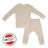 Lodger dwuczęściowa piżamka bawełniana beżowa Ciumbelle Ivory r. 92
