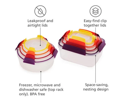 JJ-Zestaw 8 pojemników 16el. Nest Lock