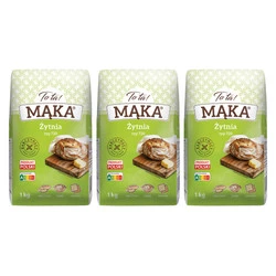 Zestaw 3x ToTa! Mąka żytnia typ 720 - 1 kg