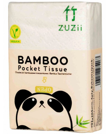 Zestaw bambusowych chusteczek kieszonkowych
