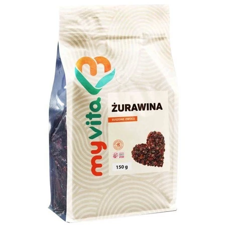 Myvita Żurawina Naturalna Suszona 150 G