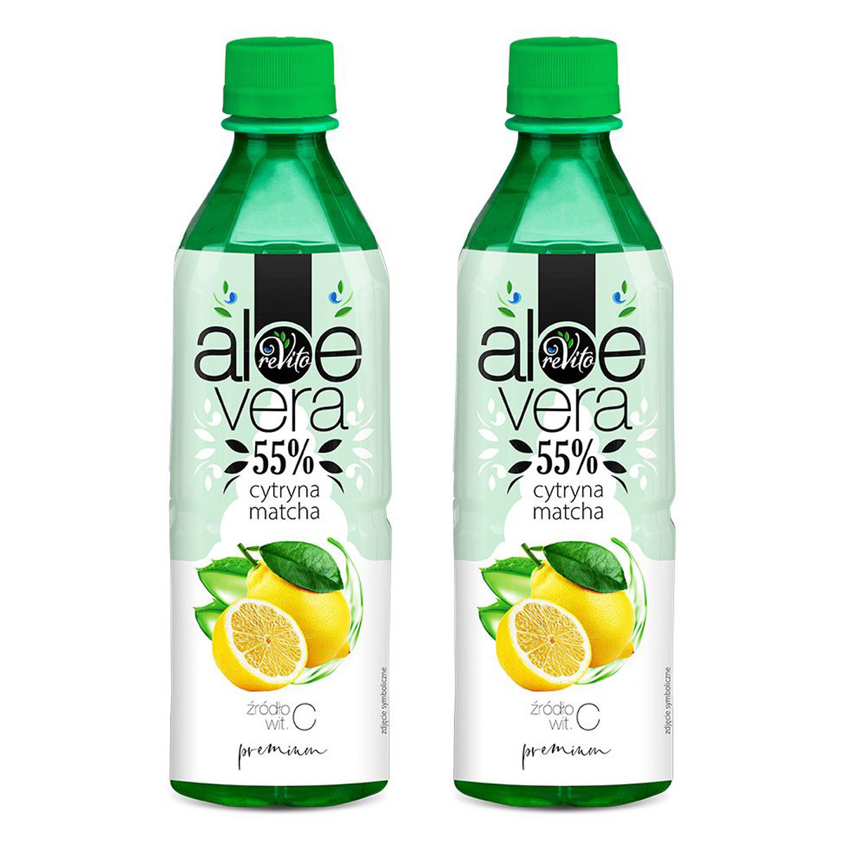 Zestaw 2x Napój aloesowy cytryna i matcha 500 ml - Nabea.pl