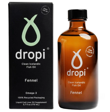 Dropi Fennel Olej z wątroby dorsza 170 ml smak anyżkowy