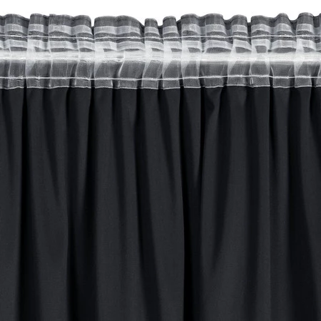 ZASŁONA GOTOWA CARLI NA TAŚMIE 140 X 250 CM CZARNY