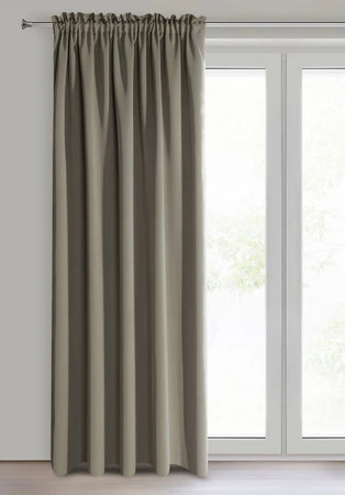 ZASŁONA GOTOWA LOGAN NA TAŚMIE 135 X 270 CM CIEMNOBEŻOWY