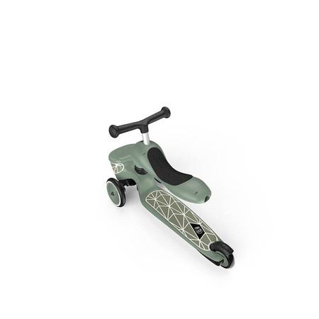 SCOOTANDRIDE Highwaykick 1 Lifestyle 2w1 Jeździk i hulajnoga z zamykanym schowkiem 1-5 lat Green Lines