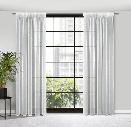 FIRANA GOTOWA KIM NA TAŚMIE 140 X 300 CM BIAŁY