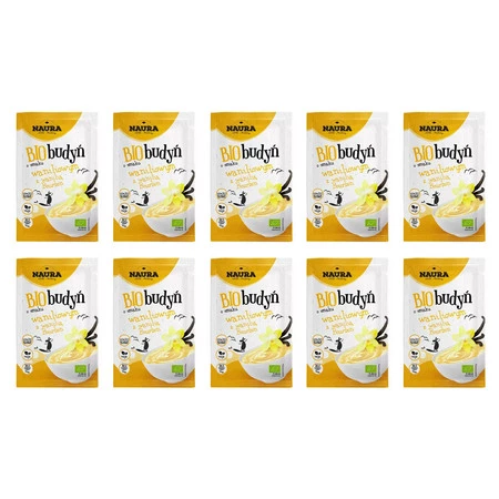Zestaw 10x Budyń o smaku waniliowym BIO 38 g