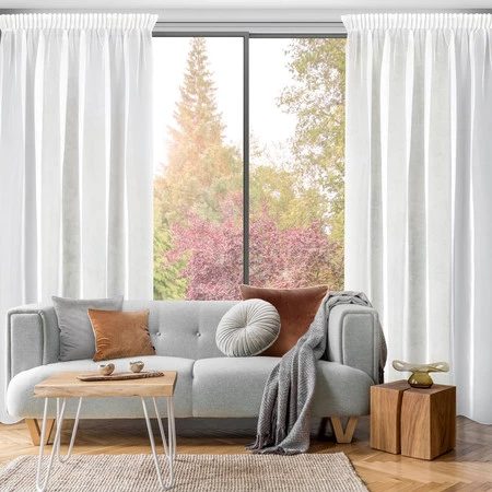 FIRANA GOTOWA LUCY NA TAŚMIE 140 X 270 CM BIAŁY