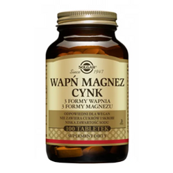 SOLGAR Wapń Magnez+Cynk 100 tabl.