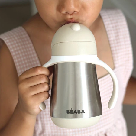 Beaba Bidon niekapek ze słomką termiczny 250 ml Clay Earth