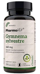 GURMAR EKSTRAKT (GYMNEMA SYLVESTRE) (360 mg) BEZGLUTENOWA 90 KAPSUŁEK - PHARMOVIT (CLASSIC)