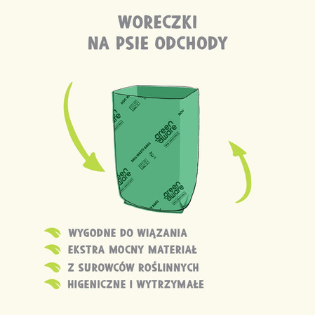GreenAware, Kompostowalne woreczki na psie odchody, 30 szt.