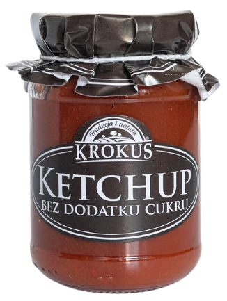 KROKUS KETCHUP BEZ DODATKU CUKRÓW BEZGLUTENOWY 180 g