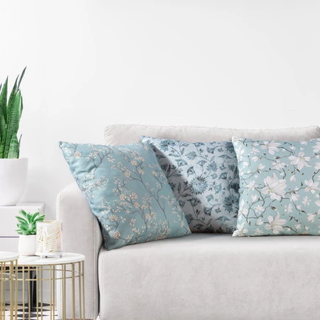 POSZEWKA FLORE 3 45 X 45 CM MIĘTOWY