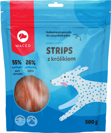 MACED Strips Paski z Królikiem 500g