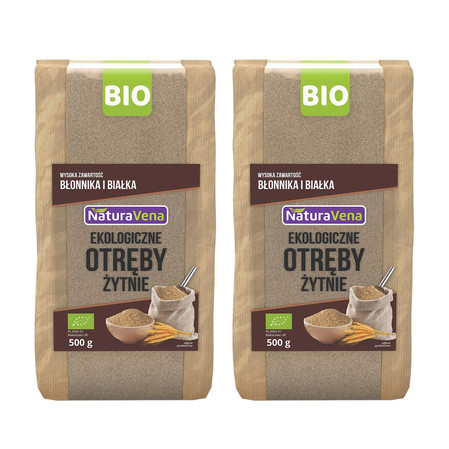 Zestaw: 2x OTRĘBY ŻYTNIE BIO 500 g - NATURAVENA