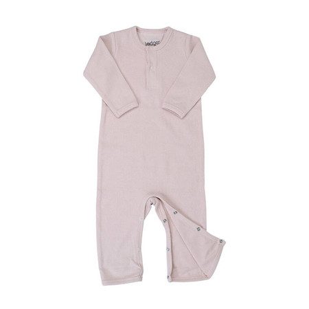 Lodger Pajacyk piżamka niemowlęca bawełniana jasny róż Basic Rib Tan r. 62