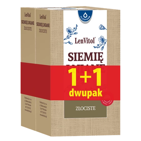 OLEOFARM Siemię lniane złociste dwupak 250g+250g