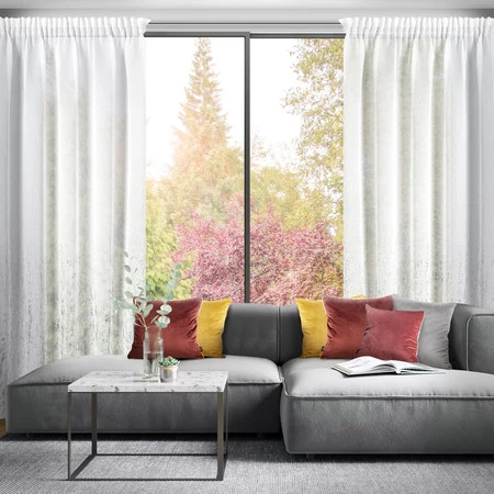 FIRANA GOTOWA OLIVIA NA TAŚMIE 140 X 270 CM BIAŁY