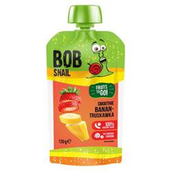 Smoothie bananowo-truskawkowe bez dodatku cukru Bob Snail, 120g