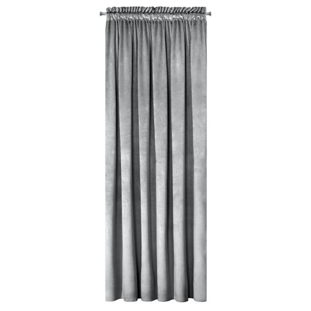 ZASŁONA GOTOWA D91 ROSA NA TAŚMIE 135 X 300 CM SREBRNY