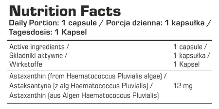 7Nuitrition Astaksantyna 12mg naturalna z alg 60 kaps.