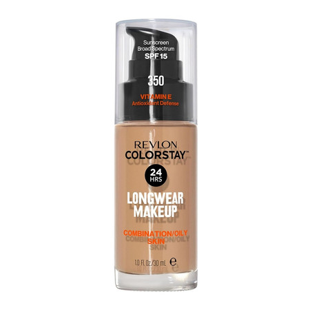 ColorStay podkład z pompką do cery mieszanej i tłustej z kompleksem SoftFlex 350 Rich Tan 30ml