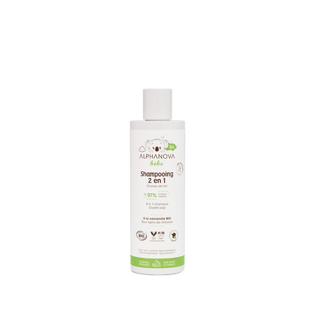 Alphanova Bebe Bio, Delikatny Szampon 2 w 1 dla niemowląt, 200ml