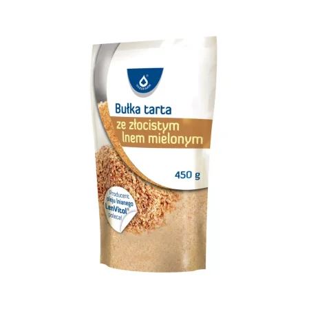Oleofarm Bułka tarta ze złocistym lnem mielonym 450 g