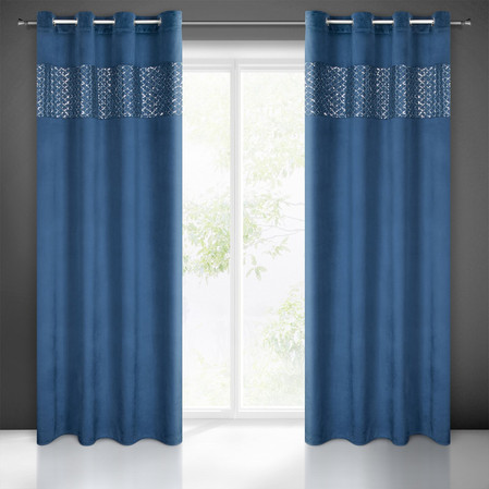 ZASŁONA GOTOWA MARGOT 140 X 250 CM GRANATOWY