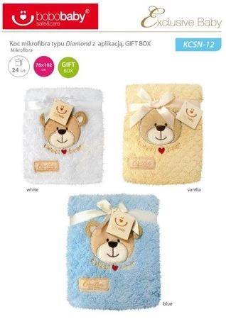 BOBOBABY KCSN-12 Kocyk mikrofibra 76x102