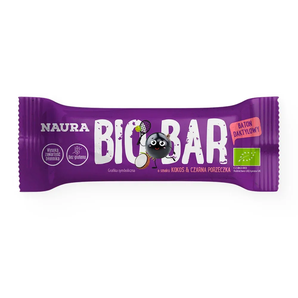 Zestaw 10x Baton Czarna porzeczka & Kokos BIO 35 g - Nabea.pl