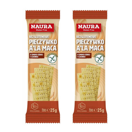 Zestaw 2x Pieczywko chrupkie z tapioką cebulowo-czosnkowe bez glutenu 25g