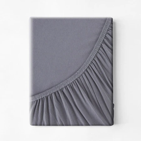 Prześcieradło Jersey3 90 x 200 x 25 cm, Ciemnostalowy