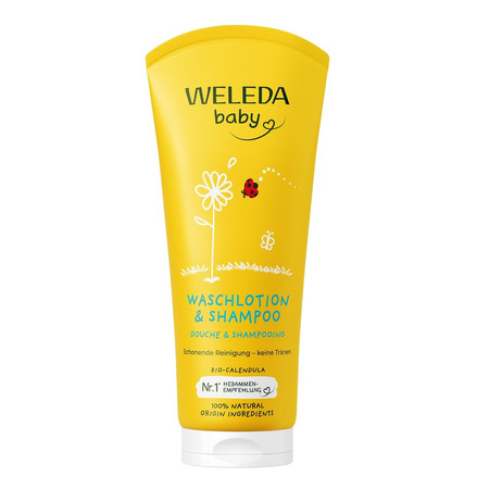 Weleda − Szampon i płyn do mycia ciała dla niemowląt z nagietkiem lekarskim − 200 ml
