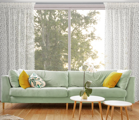FIRANA GOTOWA DAISY NA TAŚMIE 130 X 270 CM BIAŁY