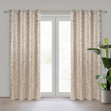 Zasłona  ZAS/MILENA/BE+SZ 140X250 PRZELOTKI