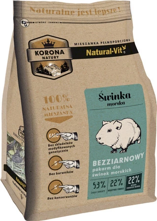 KORONA NATURY Natural-Vit Karma dla Świnek Morskich 750g