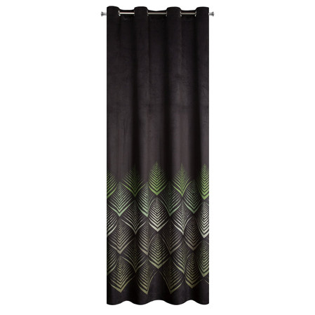 ZASŁONA GOTOWA ANGELINA 140 X 250 CM CZARNY