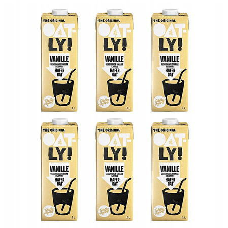 Zestaw: 6x Oatly Napój Owsiany o Smaku Waniliowym 1L