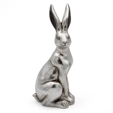 Ozdoba Wielkanocna, Figurka ceramiczna, kolor srebrny, rozmiar 13 x 12 x 30 cm