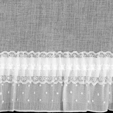 FIRANA GOTOWA MARY NA SZELKACH 150 X 30 CM BIAŁY