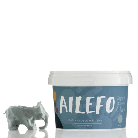 Ailefo, Organiczna Ciastolina, duże opakowanie, niebieski, 540g