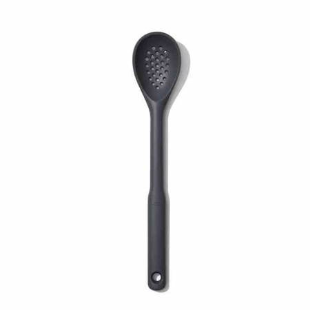 OXO-Łyżka cedzakowa silikonowa czarna, Good Grips