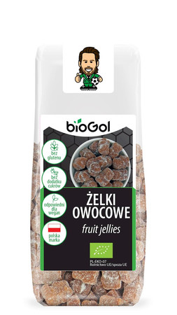 BIOGOL ŻELKI OWOCOWE BEZ ŻELATYNY, BEZ DODATKU CUKRÓW JABŁKO - TRUSKAWKA BIO 90 g