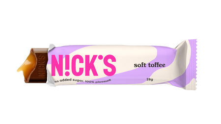 N!CK'S Nicks Soft Toffe Baton z nadzieniem karmelowym bez cukru 28g