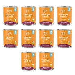 Zestaw 10x HERRMANN'S Selection Puppy Bio Gans - bio gęsina dla szczeniąt (800g)