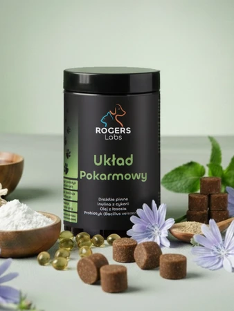 Rogers Labs Układ Pokarmowy - przysmak - kąsek funkcjonalny dla psa - 60szt - 180 g