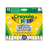 Crayola Flamastry stożkowe mazaki dla dzieci zmywalne 12szt.